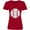 Red, variant on Inktastic Distressed Baseball in White Women's V-Neck T-Shirt