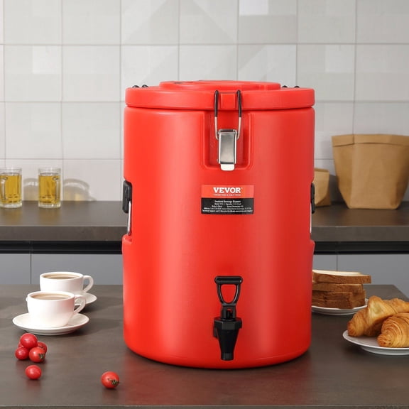 17.2L Hot & Cold Drink Dispenser - Stainless Steel 4.5 Gal Insulated Beverage Server with Spigot, Food-Grade