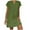 Green, variant on lcziwo Womens Dresses Linen Soft Plus Size Solid Color V Neck Short Sleeve Midi Dress Casual Elegant Flowy Summer Dress Orange XXL