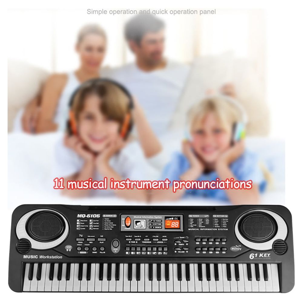 Costyle 61 Keys Music Electronic Keyboard Kid Electric Piano Organ W/Mic & Adapter