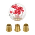 thumbnail image 1 of Conjuntos Únicos de 1 Pomo de Cambio Universal de 5.4cm - Pomo de Palanca de Cambio Redondo con 3 Adaptadores para Vehículos Automáticos y Manuales - Cristal Sintético Rojo, 1 of 1