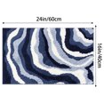 thumbnail image 6 of Unique Bargains Bathroom Rug Soft Bath Mat Non-Slip Thickening Bath Rugs Dark Blue 16"x24", 6 of 6