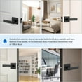 thumbnail image 3 of Heavy Duty Door Lever Door Lock Square Door Handles Entry Door Levers Front and Exterior Door Handle Set,With Key, 3 of 5