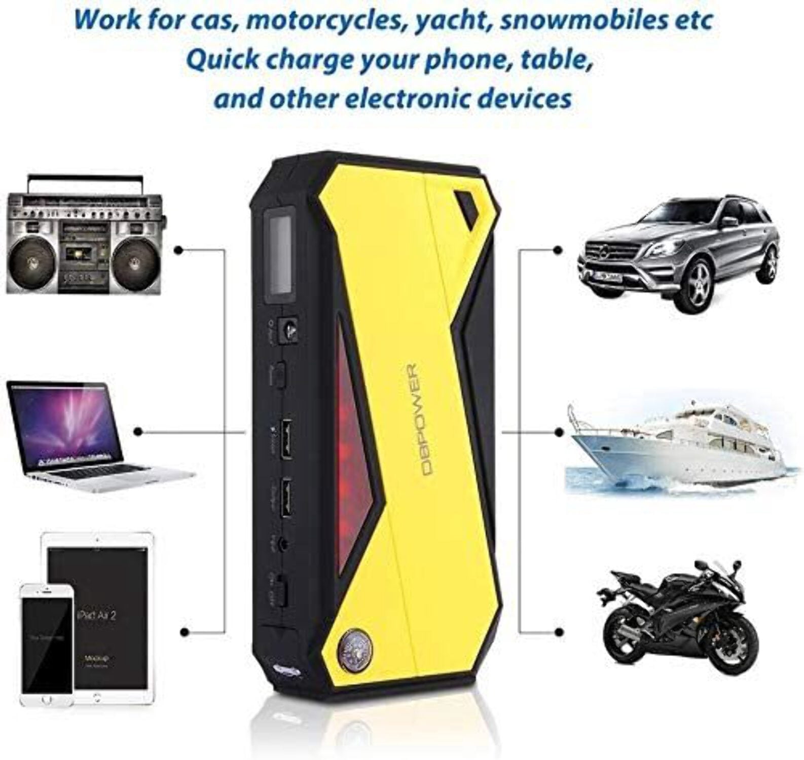DBPOWER 800A Peak 18000mAh Portable Car Jump Starter - Walmart.com