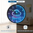 thumbnail image 5 of Voice Activated Clock with Glow Light 12 Inch Large Silent Wall Clock Battery Operated for Home Decor Glowing Cloud Icon, 5 of 8