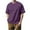 123# Purple, variant on Men's Loose T-Shirts Trendy Casual Striped Round Neck Short Sleeve Basic Tees 2024 Black XL