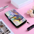 thumbnail image 4 of Xoenoiee Paint Splatter Horse Print Wallet for Women Faux Leather Long Clutch Purse with Zipper Bifold Wallet Multi Card Organizer Large Capacity, 4 of 6