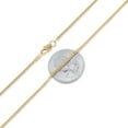 thumbnail image 3 of 14K Gold Heavy Plated Small Cross Pendant of Round Brilliant Cut CZs + 20 inch 1.3mm Box Chain Necklace Set, 3 of 7