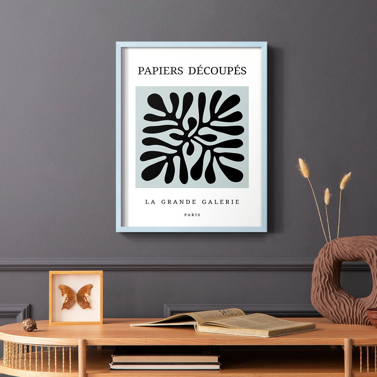 Matisse CCCXCII in Blue Solid Wood 16 x 20 Framed Print