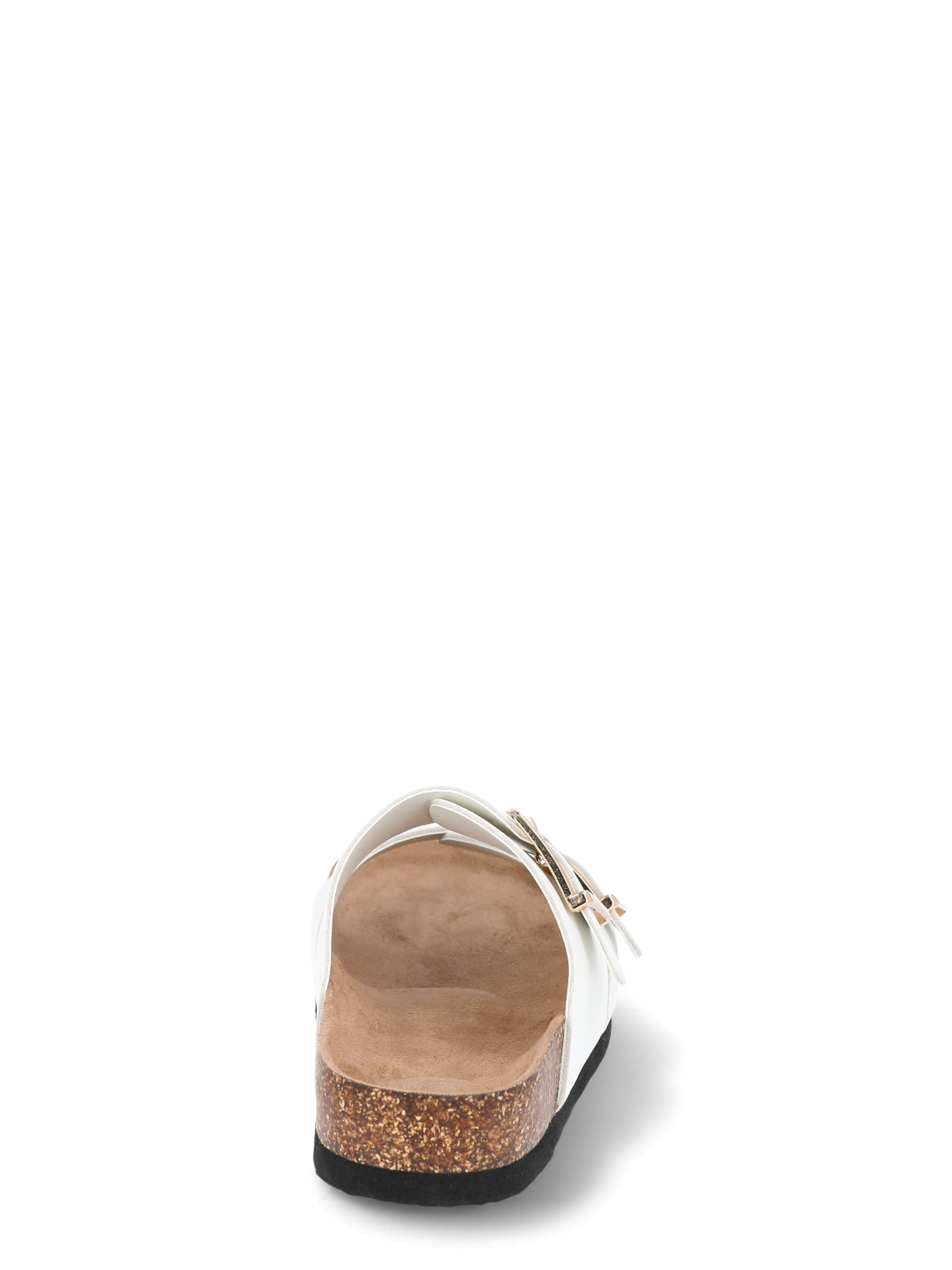 Time and Tru Women's Footbed Slide Sandals, Wide Width Available