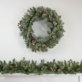 thumbnail image 2 of Northlight 9' x 12 Pre-Lit Snowy Waterloo Pine Artificial Christmas Garland - Clear Lights, 2 of 4