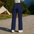 thumbnail image 7 of Mifsaly High Waisted Cargo Pants Women Lightweight Straight Leg Hiking Pant with Multi Pockets Lightweight Casual Relaxed Fit Outdoor Outfits Navy,XXL, 7 of 7