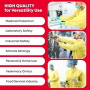 Ever Ready First Aid Isolation Gowns Disposable Coveralls with Elastic Cuffs, 10-Pack