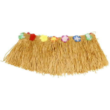 

Table Skirt Hawaiian Luau Flower Grass Garden Party Decor Khaki