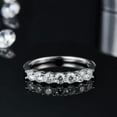 thumbnail image 5 of 14K White Gold Moissanite Jewelry 0.7Ct VVS1 Classic Style Moissanite Diamond Eternity Band Ring For Women, 5 of 6