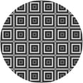 thumbnail image 1 of Ahgly Company Indoor Round Patterned Charcoal Black Area Rugs, 4' Round, 1 of 6