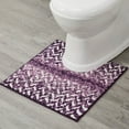 thumbnail image 2 of Better Trends Bath Rug Set 2 Piece Bath Mat Non Slip Micro Polyester Bathroom Floor Set, Shower, Tub, Casablanca Collection – (Purple), 2 of 7