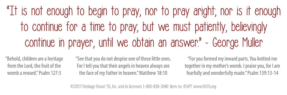 Pray To End Abortion Pro-Life Bookmark (Pack of 100)