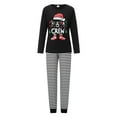 thumbnail image 2 of Family Matching Christmas Pajamas Set Letter Stripe Hat Print Holiday Pjs Sleepwear Loungwear, 2 of 10