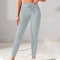 thumbnail image 2 of Drawstring Waist Yoga Pants with Pockets High Waisted Tummy Control Workout Leggings Gym Tights for Women Fitness Gifts for Women | CSEONE,Gray L, 2 of 9