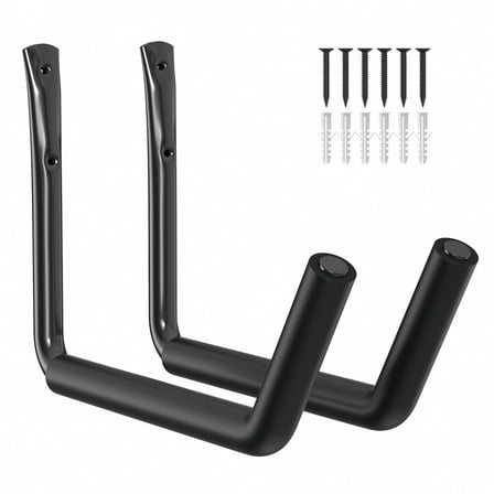 Niffgaff Heavy Duty Garage Storage Hooks - 120 LB Capacity Wall Mounted Rack for Kayaks, Ladders, and Bikes