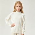 thumbnail image 5 of fatyb Boys Girls Knit Sweater Mock Neck Thermal Pullover Casual Kids Long Sleeve Fall Winter School Tops, 5 of 6