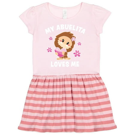

Inktastic My Abuelita Loves Me with Bigfoot Gift Toddler Girl Dress