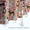thumbnail image 6 of Boston Terrier Dogs with Pioneer Flower Shower Curtain 72"x84" ,Bathroom Decorative Shower Curtains Set with 12 Hooks,Modern Waterproof Washable Shower Curtain, 6 of 6