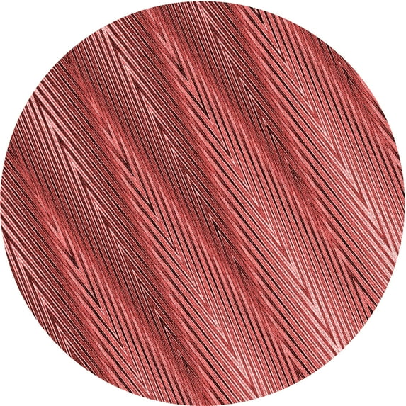 Ahgly Company Indoor Round Patterned Tomato Sauce Red Area Rugs, 4' Round