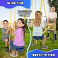 thumbnail image 6 of Sportspower Super 10 Metal Swing Set with Saucer Swing, Standing Swing, Teeter-Totter, Lifetime Warranty on Slide & Bonus Anchor Kit, Great for Kids 3-8, 6 of 13