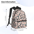 thumbnail image 4 of Haiem Daisies Flowers Lightweight Backpack for School, Classic Basic Water Resistant Casual Daypack for Travel with Bottle Side Pockets, 4 of 8