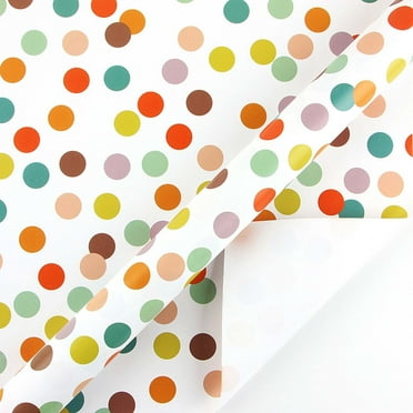 hengsof Christmas Wrapping paper-Red and White Paper with a metallic foil shine-Christmas Elements Collection-50x70cm