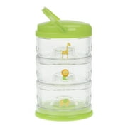 Innobaby Packin' Smart Stackable and Portable Storage System for Formula, Baby Snacks and more. 3 Stackable Cups in Lime Sorbet. BPA Free.