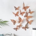 thumbnail image 3 of 3D Butterfly Wall Decor,Butterflies Decorations Sticker,12Pcs 3 Sizes Hollow Mariposas for Party Cake Bedroom Living Room Floor,Simply DIY Murals Decorativas Para Pared, 3 of 3