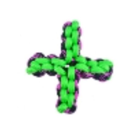 Boss Pet US2051 43 Paracord Rope Twisted Quad Toy, Green