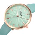 thumbnail image 2 of Reloj de aleación femenino personalizado Cinturón de cuero artificial Reloj de pulsera de cuarzo informal (azul cielo), 2 of 3