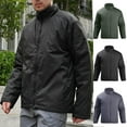 thumbnail image 1 of Sentmoon Manteau d'Hiver pour Homme, Couleur Unie, Manches Longues, Col Roulé, Manteau de Neige pour Homme, Grande Taille, Coupe-Vent à Fermeture Éclair, Vêtement Imperméable avec Poches, Automne, Mode Urbaine pour la Marche et le Quotidien, Gris, TTTG, 1 of 3