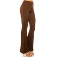 thumbnail image 2 of Women's Plus Size High Waisted Palazzo Pants Soft Stretch Print and Solid Flare Leggings, 2 of 5
