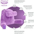 thumbnail image 3 of Medium Husband Pillow Light Purple, Backrest for Kids, Teens, Petite Adults - Reading Pillows With Arms, Adjustable Plush Memory Foam, Bed Rest Chair Sitting Up, Detach Neck Roll, Removable Cover, 3 of 9