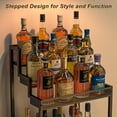 thumbnail image 2 of Trapezoidal Liquor Cabinet  for Home, Stepped Wine Rack Freestanding Floor, Corner Syrup & Whiskey Stand, Large-Capacity Alcohol Bottle Storage Display Shelf, 2 of 5