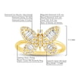 thumbnail image 4 of London Fine Jewelry 1/2 Carat Baguette Diamond Butterfly Ring, Statement Ring, Dainty Butterfly Jewelry for Women, Diamond Wedding Jewelry on Solid 14K Gold (H Color, SI1-SI2 Clarity), Rose Gold, 4 of 5