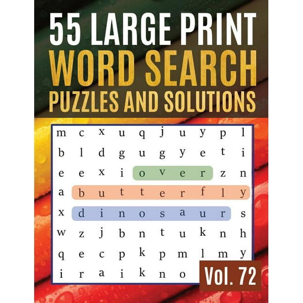 find words for adults seniors 55 large print word search puzzles and