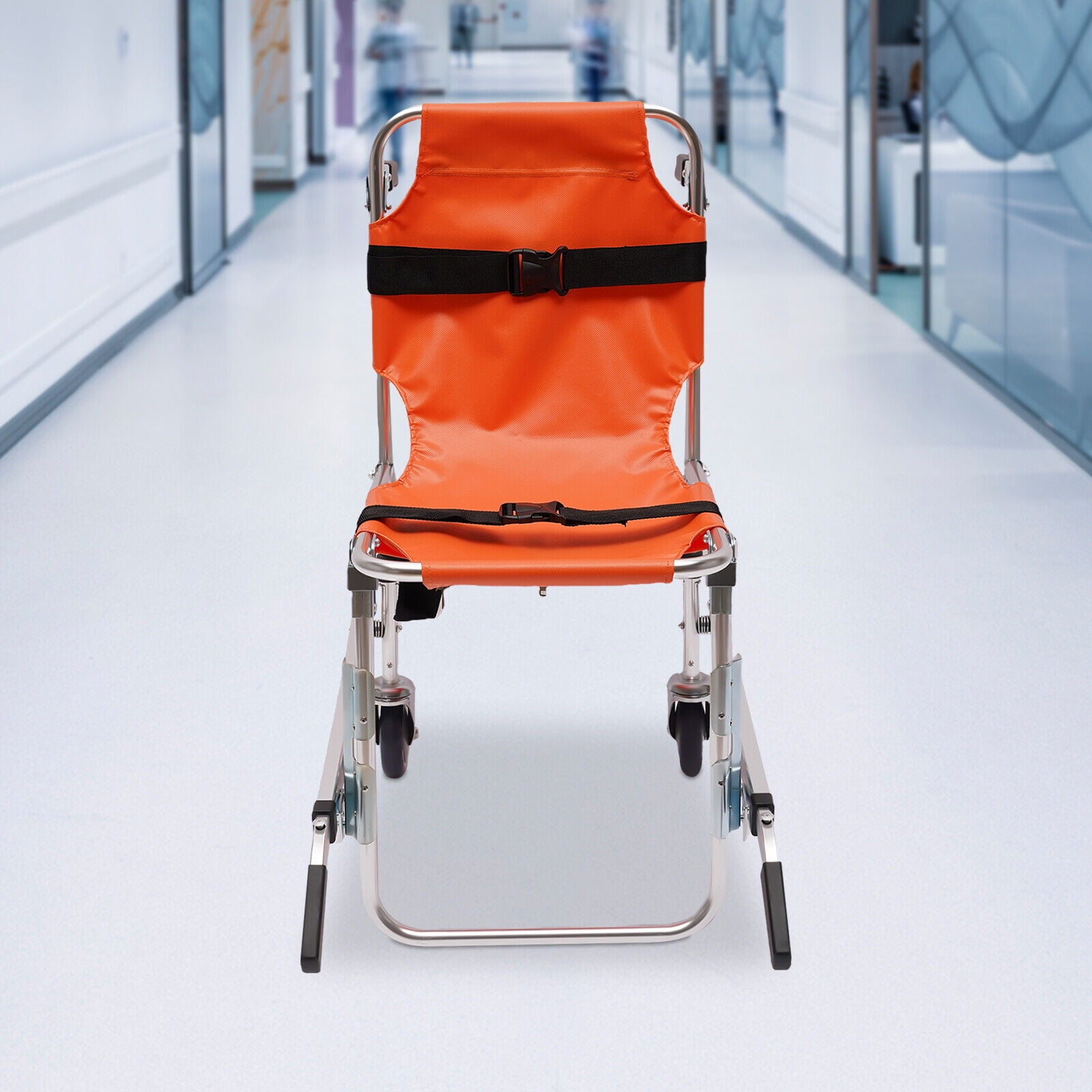 EMS Stair Chair Medical Emergency Evacuation 2 Wheel Lifting Climbing Wheelchair