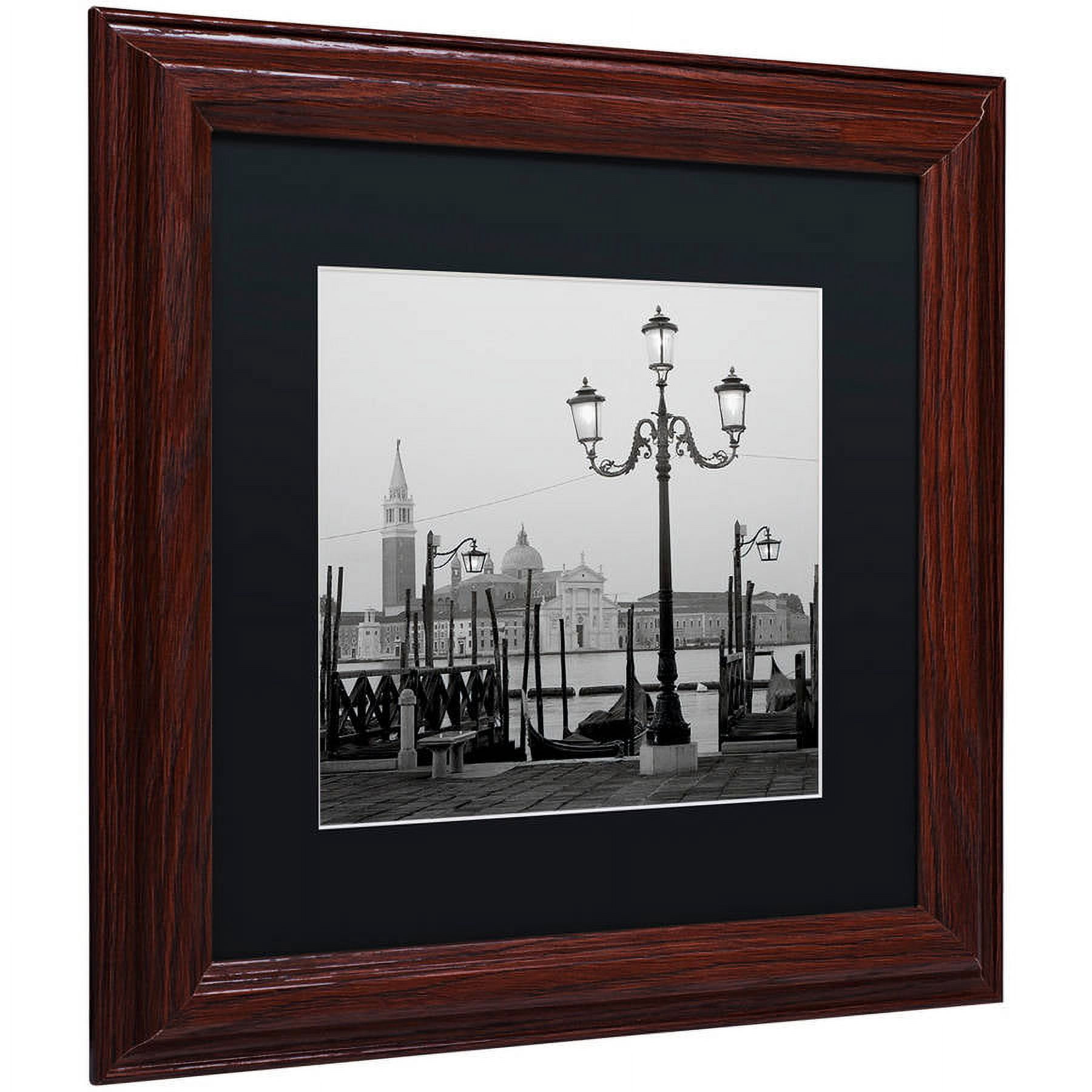 Trademark Fine Art "Venezia IV" Canvas Art by Alan Blaustein, Black Matte, Wood Frame