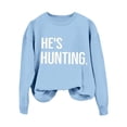 thumbnail image 4 of Womens Fashion Casual Long Sleeve Crew Neck Sweatshirts Printed Pullover Hoodless Sweatshirts Top Casual T Shirt Boys Size Two Short Outfits Blank Oversized Sweatshirt Hoodies Sweatsuits Women Fuzzy, 4 of 5