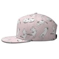 thumbnail image 3 of Geometric Cat Pattern Baseball Cap - Abstract Cat Art Flat Brim Adjustable Streetwear Hat, 3 of 6