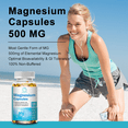 thumbnail image 6 of Magnesium Capsules 500 mg - Magnesium Supplement with Magnesium Glycinate - Natural Sleep Support-Supports Heart & Nervous System -10 Capsules, 6 of 7