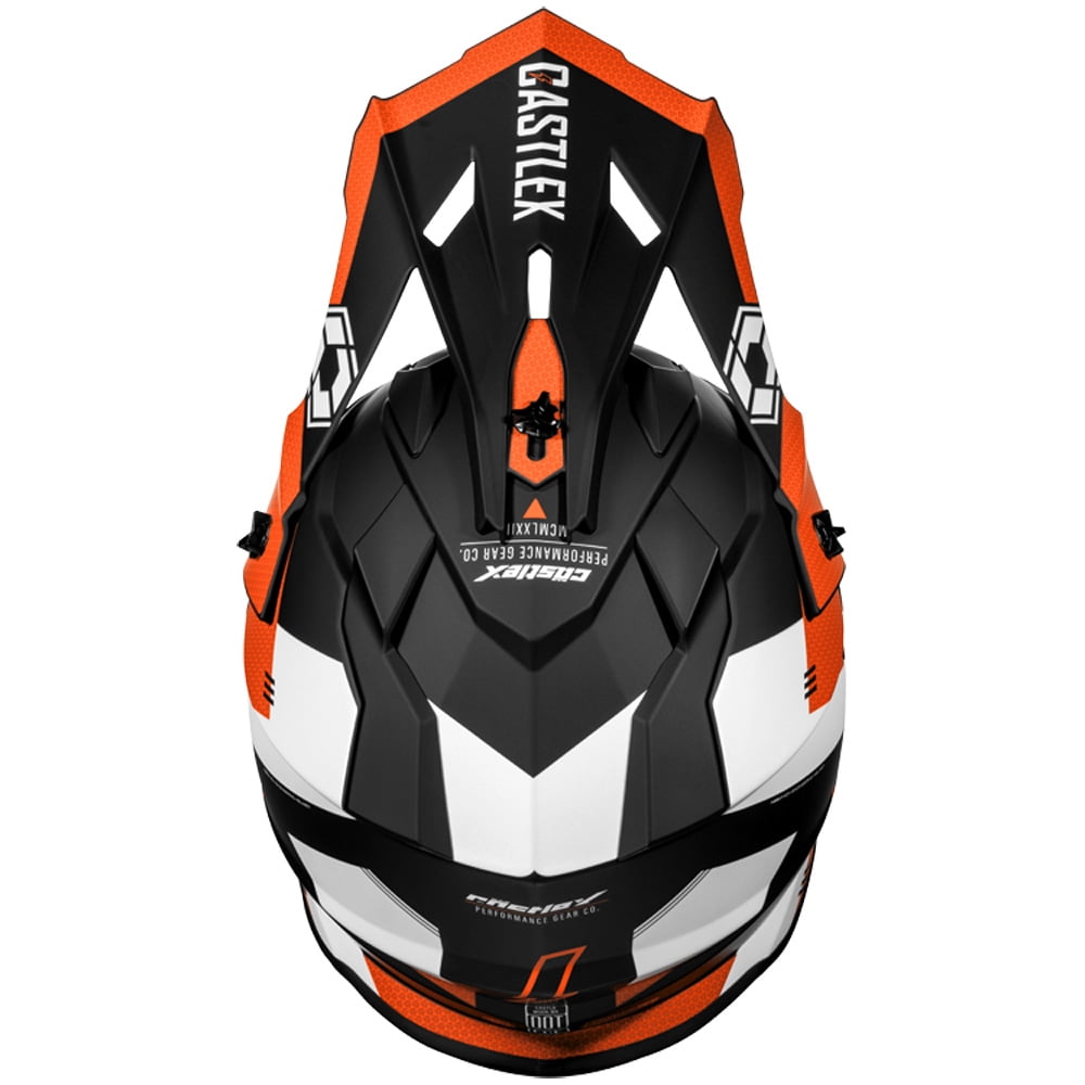 Castle Mode MX Corsa Youth Offroad Helmet Matte Flo Orange MD