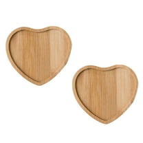 LOLIPPYY 2PCS Heart Shaped Decorative Tray Wooden for Restaurants and Housewarming Options