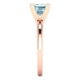 thumbnail image 3 of Solitaire Engagement Ring for Women - 1ct Natural Sky Blue Topaz in 14K Rose Gold Promise Ring, 3 of 6